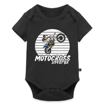 Motocross / Enduro / Freestyle mx / Dirtbike rétro - Body à manches courtes Premium Bébé - noir - Devant