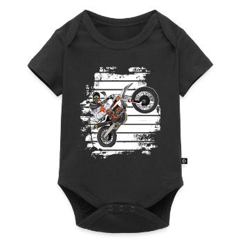 Motocross / Enduro / Freestyle mx / Dirtbike rétro - Body à manches courtes Premium Bébé - noir - Devant