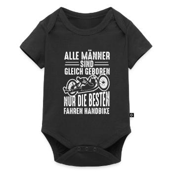 Alle Männer Sind Gleich Geboren Handbike - Baby Premium Kurzarmbody - Schwarz - Vorne