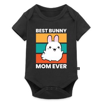Meilleure maman jamais mignonne lapin maman - Body à manches courtes Premium Bébé - noir - Devant