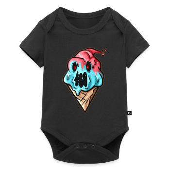 Scary Monster Zombie Demon Soft Ice Cream Cone - Baby Premium short-sleeve bodysuit - black - Front
