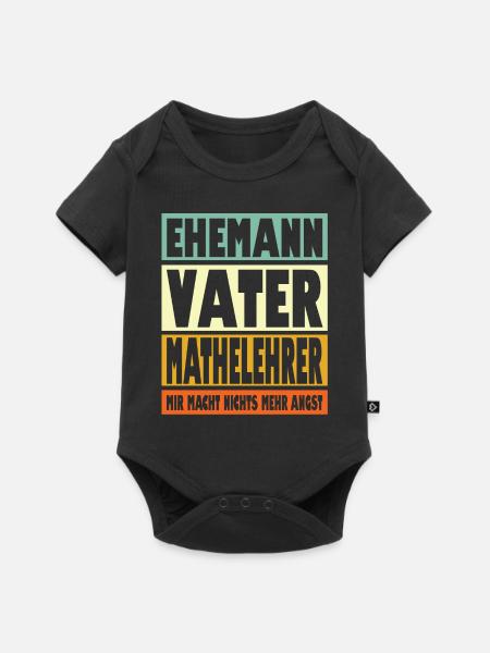 Mathelehrer Vater Ehemann Held - Baby Premium Kurzarmbody - Schwarz