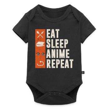 Sleep Anime Repeat - Baby Premium short-sleeve bodysuit - black - Front