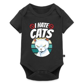 I Hate Cats Dog Puppy Lover Animal - Baby Premium short-sleeve bodysuit - black - Front