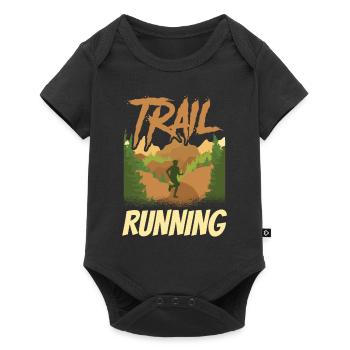 Trail Running Course Trail Running Runner - Body à manches courtes Premium Bébé - noir - Devant