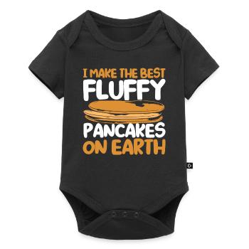 Cadeau d’amateur de crêpes Dicton de crêpes - Body à manches courtes Premium Bébé - noir - Devant