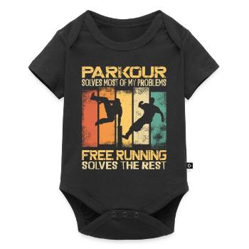 Parkour Free Running Traceur - Baby Premium short-sleeve bodysuit - black - Front