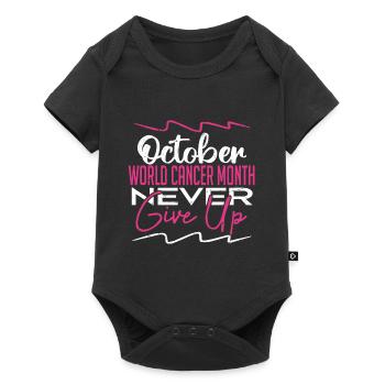 Lutte Contre Le Cancer Du Sein | Octobre Rose - Body à manches courtes Premium Bébé - noir - Devant
