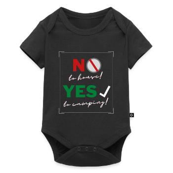 Nein zum Haus! - Ja zum Wohnmobil! - Baby Premium Kurzarmbody - Schwarz - Vorne
