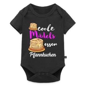 Pancake Pfannenkuchen Süßes Frühstück Essen - Baby Premium Kurzarmbody - Schwarz - Vorne