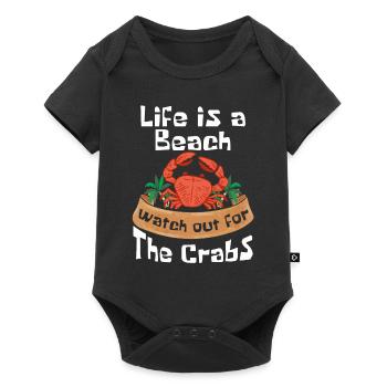 Crabe Tshirt Crabe Crevettes Scorpion Homard - Body à manches courtes Premium Bébé - noir - Devant