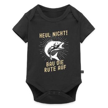 Pêche Tshirt Homme Pêcheur Canne Pêche Pêche - Body à manches courtes Premium Bébé - noir - Devant