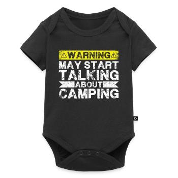 Start talking about Camp Camping - Baby Premium short-sleeve bodysuit - black - Front