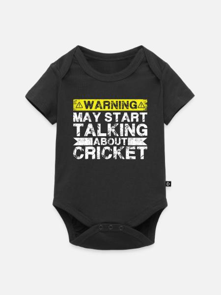 Apropos Cricket - Baby Premium Kurzarmbody - Schwarz
