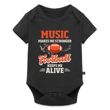Sport Ball Game Entraîneur Musical Musicien - Body à manches courtes Premium Bébé - noir - Devant