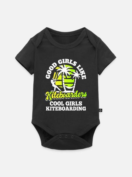 Kiteboarder Kiteboard - Baby Premium Kurzarmbody - Schwarz