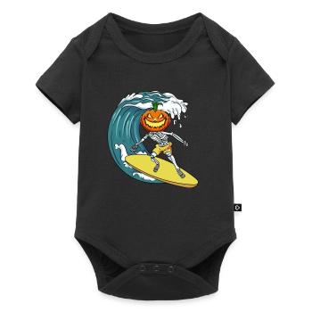 Surf Skeleton Citrouille - Body à manches courtes Premium Bébé - noir - Devant