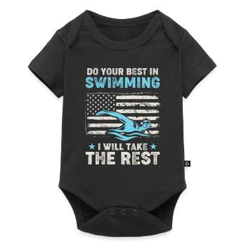 Entraîneur de natation Entraîneur sportif Athlétisme - Body à manches courtes Premium Bébé - noir - Devant