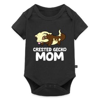 Crested Gecko Mom Lizard Reptile Mother Crested - Baby Premium short-sleeve bodysuit - black - Front