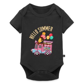 Ice Cream Truck Hello Summer Ice Cream Lover - Baby Premium short-sleeve bodysuit - black - Front