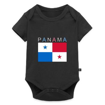 Drapeau du Panama - Body à manches courtes Premium Bébé - noir - Devant
