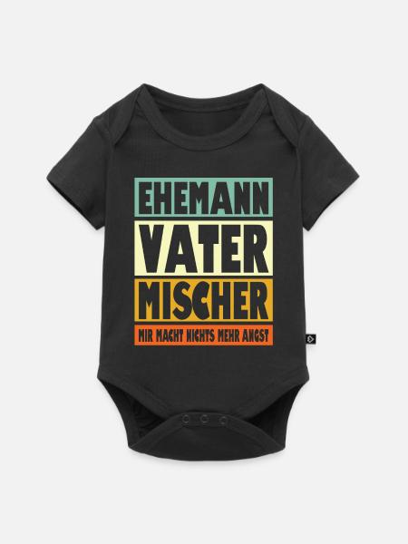 Mischer Vater Ehemann Held - Baby Premium Kurzarmbody - Schwarz