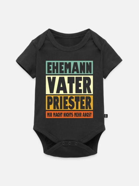 Priester Vater Ehemann Held - Baby Premium Kurzarmbody - Schwarz