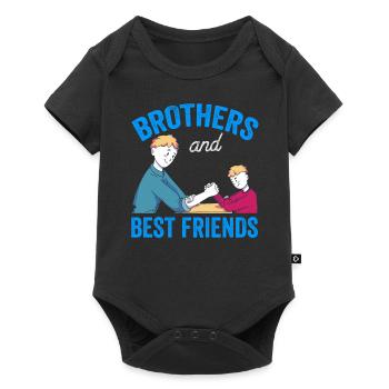 Brüder Und Beste Freunde Bruder Freund Team - Baby Premium Kurzarmbody - Schwarz - Vorne