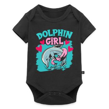 Dolphin Girl Dolphin Lover Dolphins Dolphins - Baby Premium short-sleeve bodysuit - black - Front