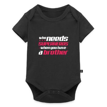 Big Brother Sibling Sister Gift - Baby Premium short-sleeve bodysuit - black - Front