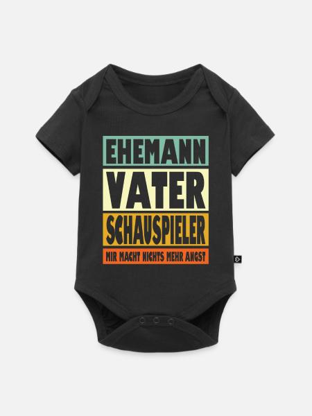 Schauspieler Vater Ehemann Held - Baby Premium Kurzarmbody - Schwarz