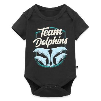 Team Dolphin Dolphins Dolphin Lover Dolphin - Baby Premium short-sleeve bodysuit - black - Front