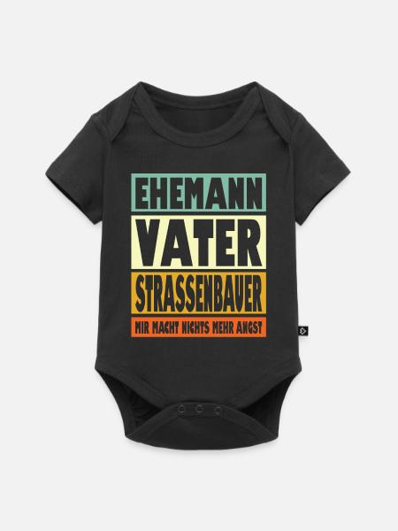 Strassenbauer Vater Ehemann Held - Baby Premium Kurzarmbody - Schwarz
