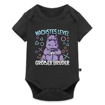 Nächstes Level Großer Bruder - Baby Premium Kurzarmbody - Schwarz - Vorne