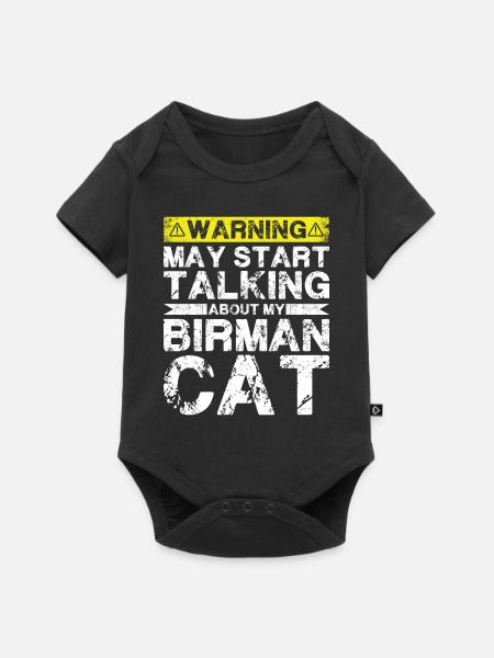 Apropos Birma-Katze - Baby Premium Kurzarmbody - Schwarz