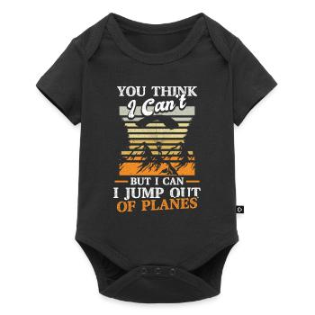 Skydiving Jumping from airplanes - Baby Premium short-sleeve bodysuit - black - Front