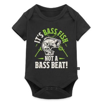 Fishing Smallmouth bass Fly tying Angler - Baby Premium short-sleeve bodysuit - black - Front