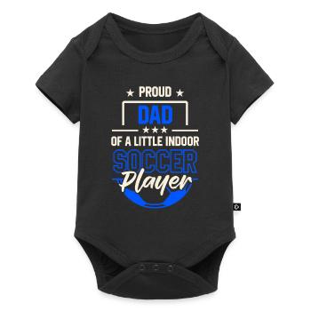 Jeu de père de football en salle - Body à manches courtes Premium Bébé - noir - Devant