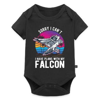 Falconer Cadeau Fauconnerner Fauconnernière - Body à manches courtes Premium Bébé - noir - Devant