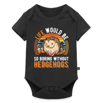 La vie serait si ennuyeuse sans Hedgehogs Hedgehog - Body à manches courtes Premium Bébé - noir - Devant