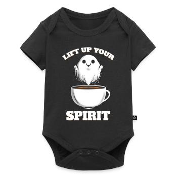 Coffee Cup To Lift Up Your Spirit Ghost Halloween - Baby Premium short-sleeve bodysuit - black - Front