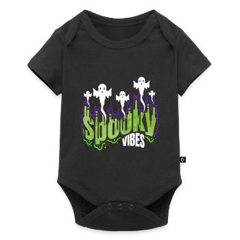 Spooky Vibes Ghosts And Spirits Flying Up - Baby Premium short-sleeve bodysuit - black - Front