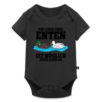 Enten - Baby Premium Kurzarmbody - Schwarz - Vorne