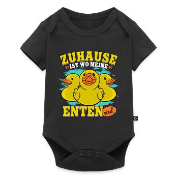 Enten - Baby Premium Kurzarmbody - Schwarz - Vorne