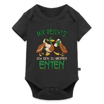 Mir reichts ich geh zu meinen Enten - Baby Premium Kurzarmbody - Schwarz - Vorne