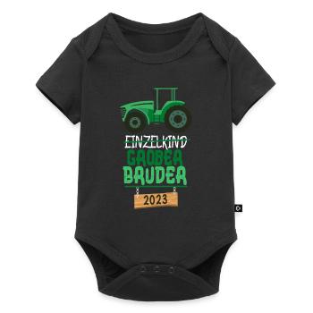 Einzelkind Großer Bruder 2023 - Baby Premium Kurzarmbody - Schwarz - Vorne
