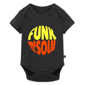 | de vêtements Funk Costume vintage des années 70 pour la musique soul - Body à manches courtes Premium Bébé - noir - Devant