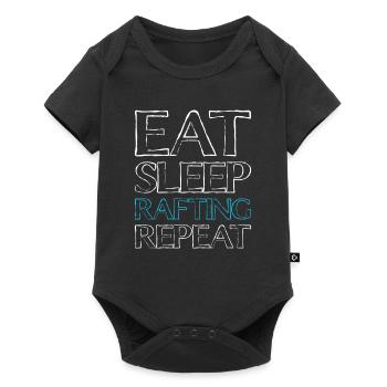 eat sleep rafting - Baby Premium Kurzarmbody - Schwarz - Vorne
