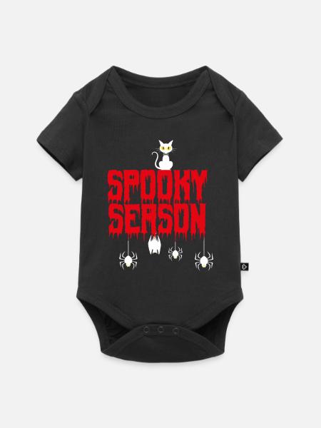GRUSELIGE JAHRESZEIT . - Baby Premium Kurzarmbody - Schwarz