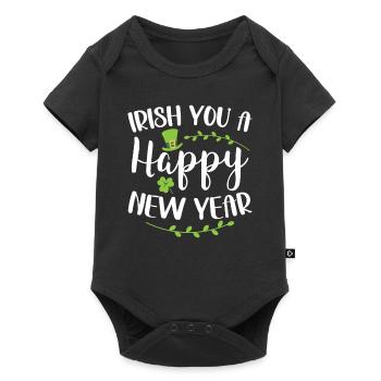Irish You Happy New Year Green Shamrock - Body à manches courtes Premium Bébé - noir - Devant